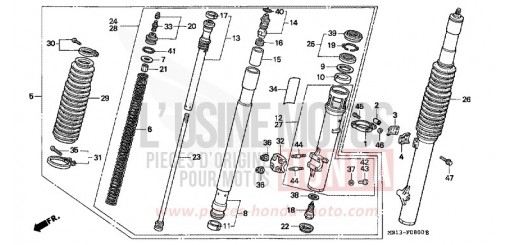 FORCELLA ANTERIORE XR600RP di 1993